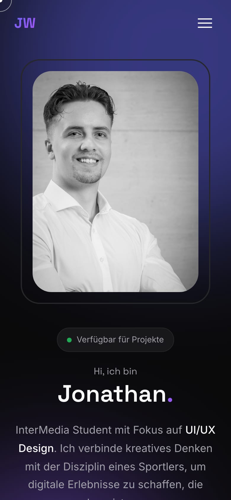 Startseite von Jonathan Walch am Handy